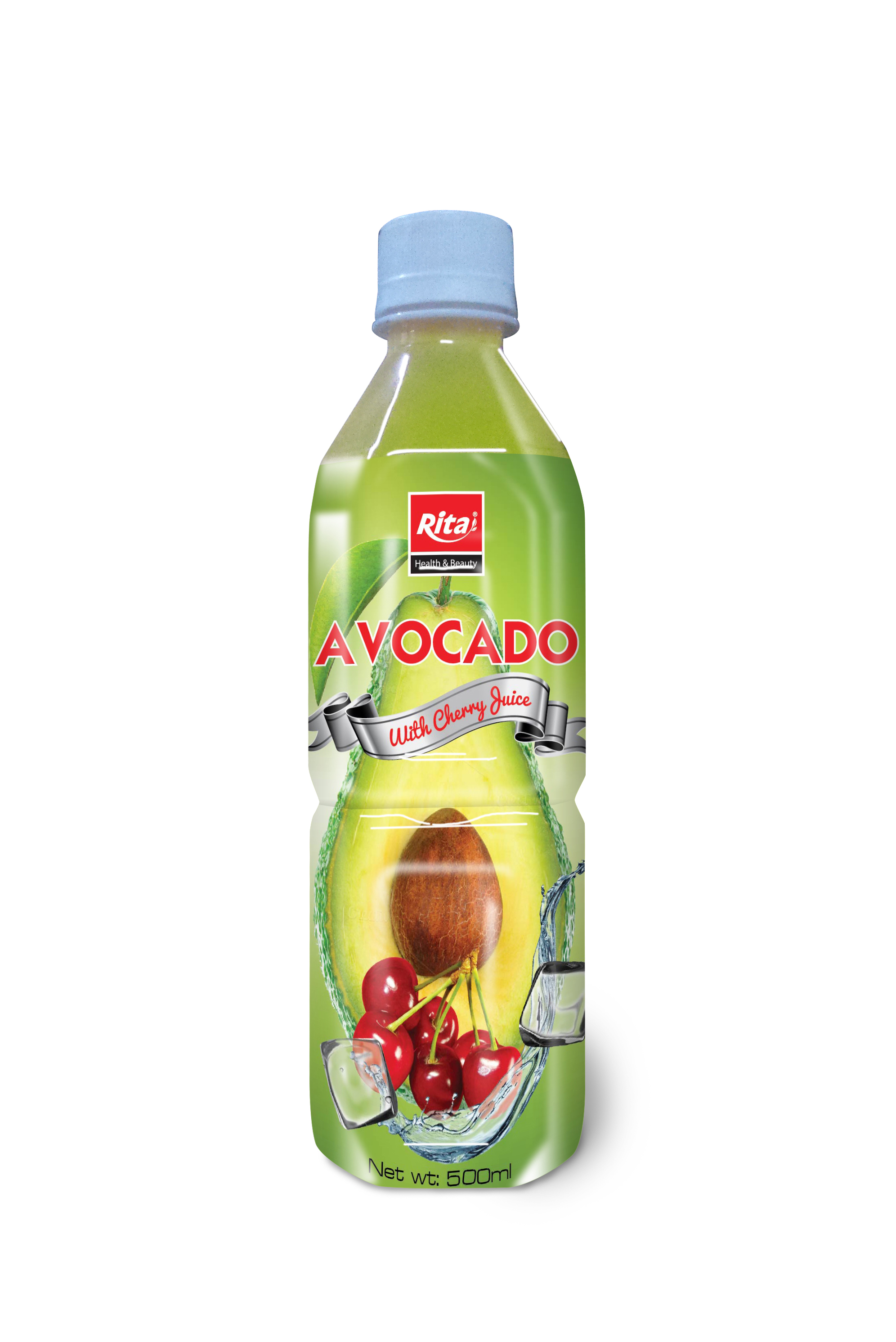 بوت 500ML الحيوانات الأليفة الأفوكادو مع عصير الكرز
